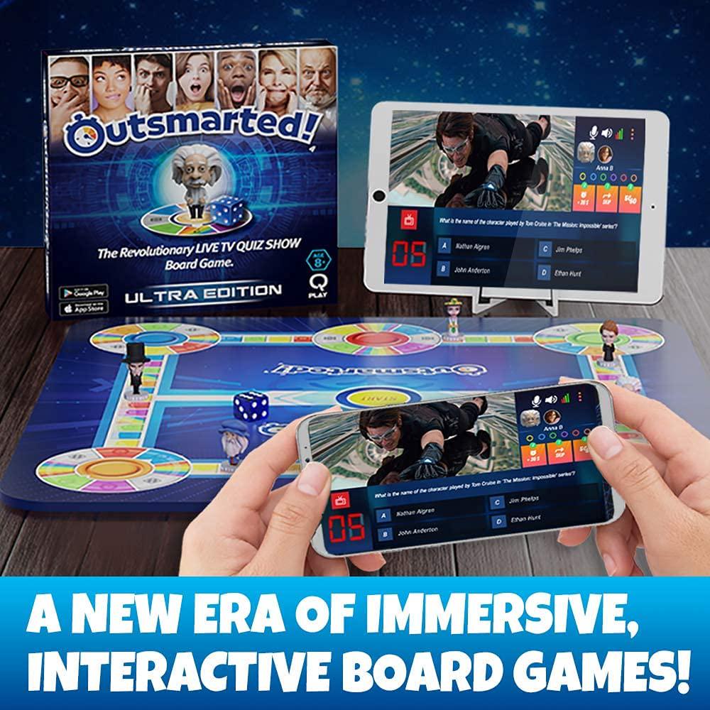 OUTSMARTED! The Live Family Quiz Show Board Game | Ages 8+ | for 2 to 24  Players (Ultra Edition + Big Bundle), Multi Coloured