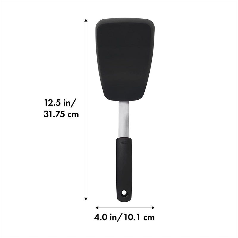 OXO 0719812018447 Cooking Spatula, One Size, Black, 0719812018447