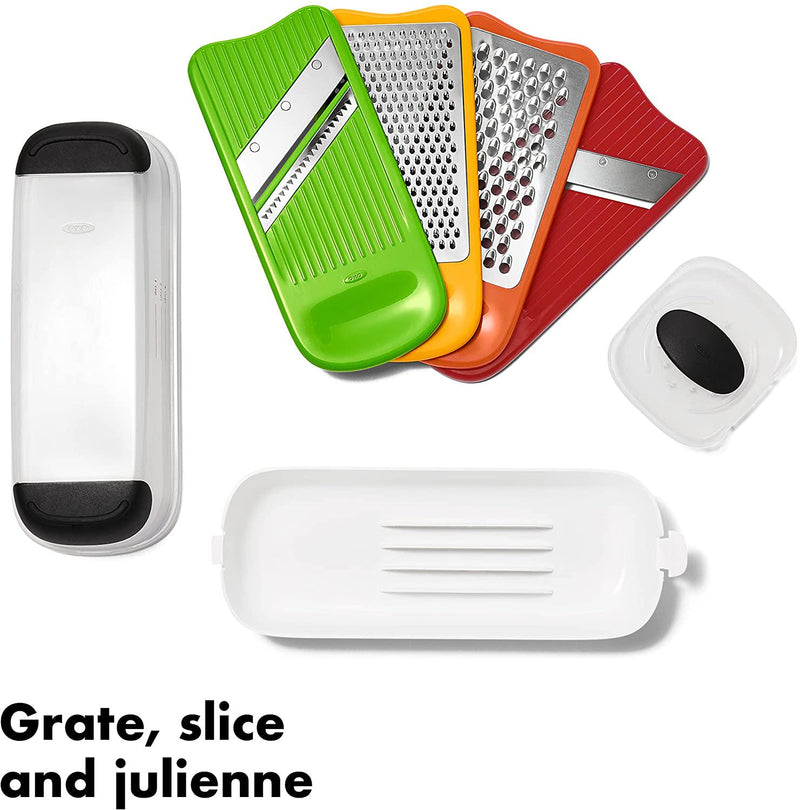 OXO Good Grips Complete Grate and Slice SetÂ - New, White, Container Holds 2 Cups