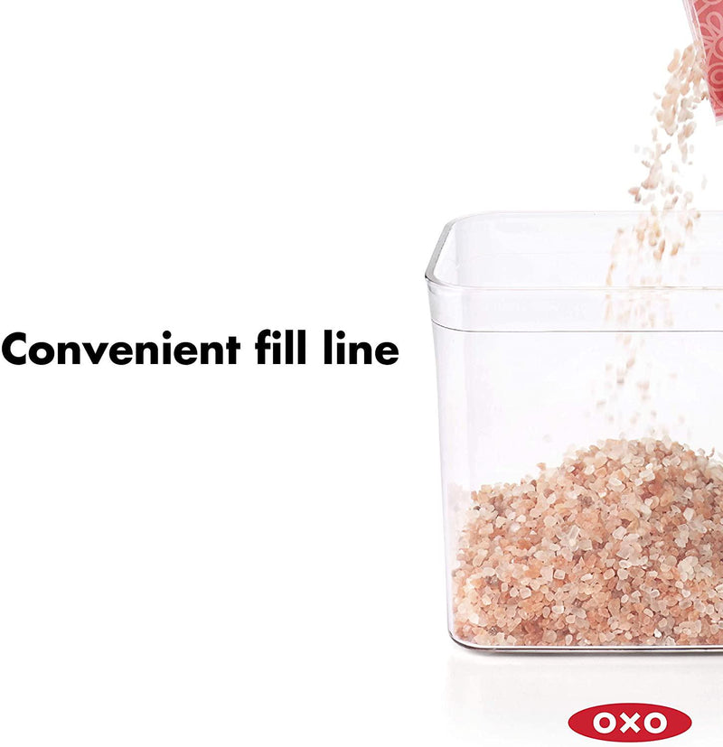 OXO Good Grips POP 2.0 Big Square Canister, Short, 2.6 Litre Capacity, Multicolor