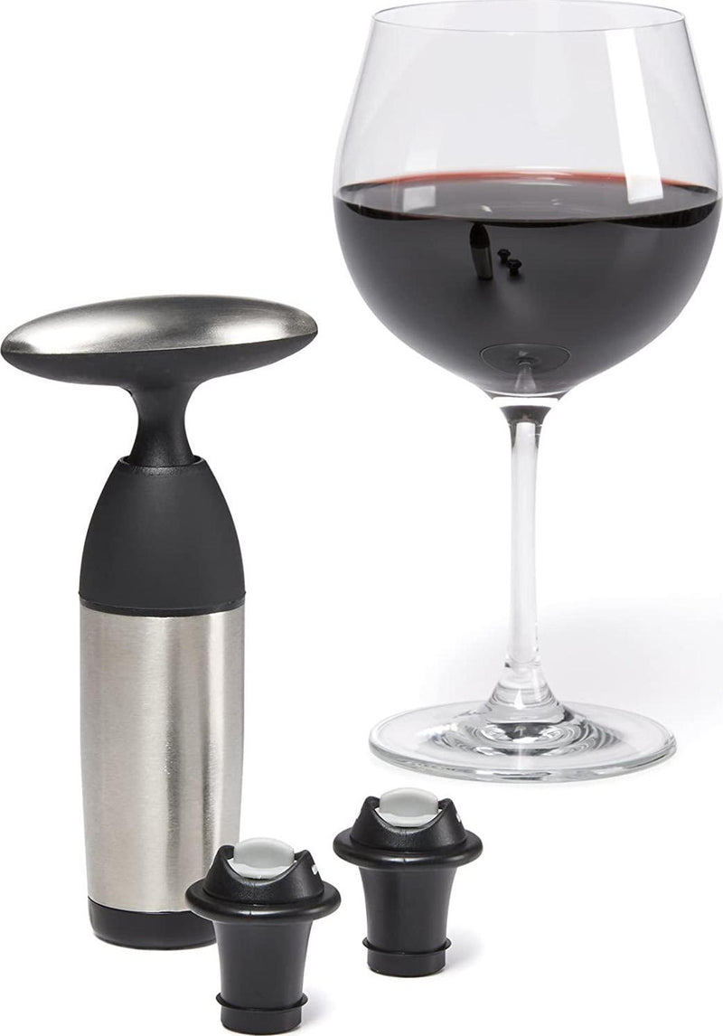 OXO Good Grips Steel Vacuum Wine Preserver, Stainless Steel (3110800)