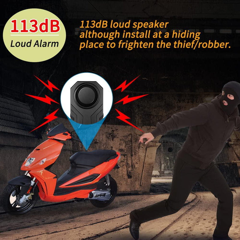 Onvian Bike Alarm with Remote, 113dB Wireless Anti-Theft Alarm with Se