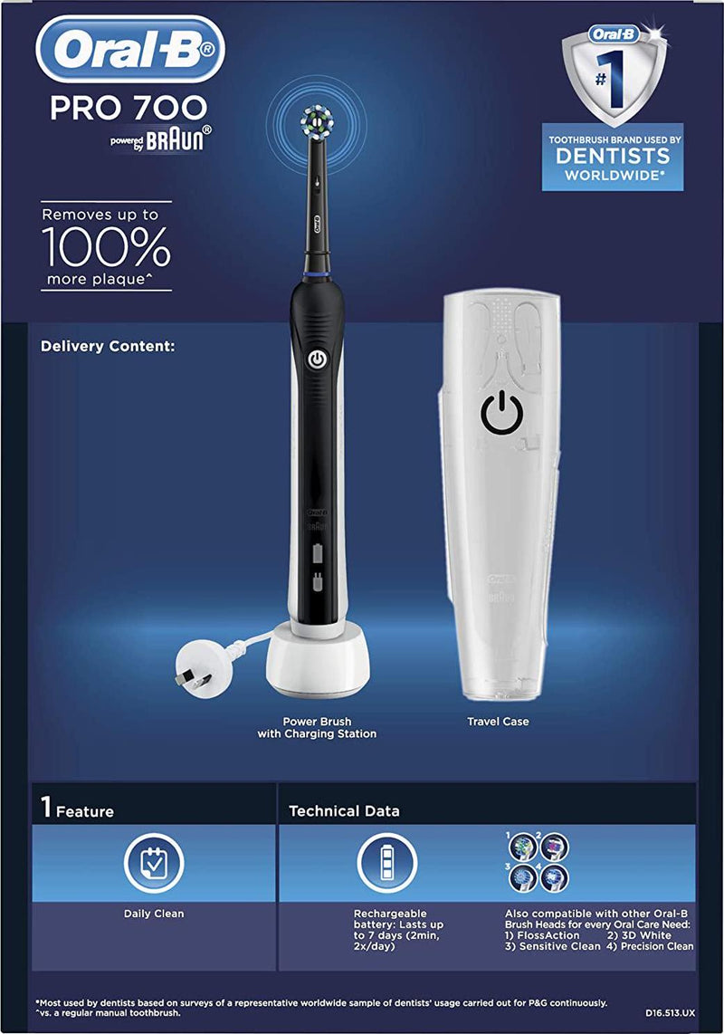 Oral-B Pro 700 Black Electric Toothbrush