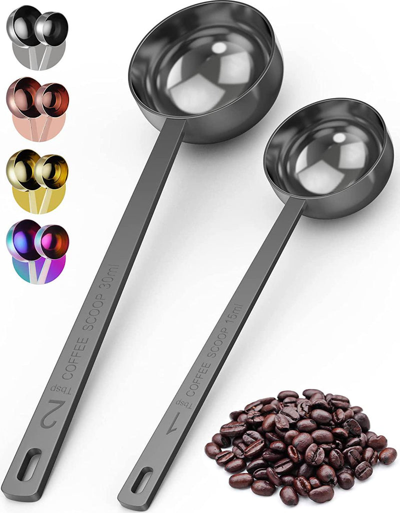 2 Pcs Stainless Steel Coffee Measuring Scoop 1/8 Cup 30ml Measuring  Tablespoon