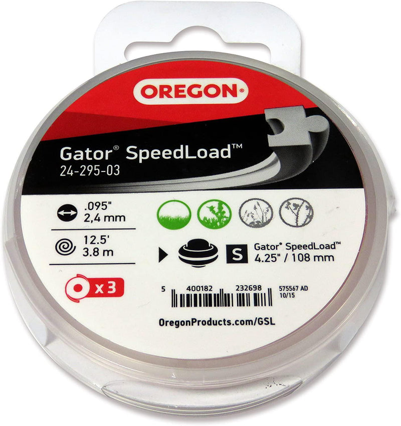 Oregon 24-295-03 Gator SpeedLoad Trimmer Line.095 , 3 Pack SM