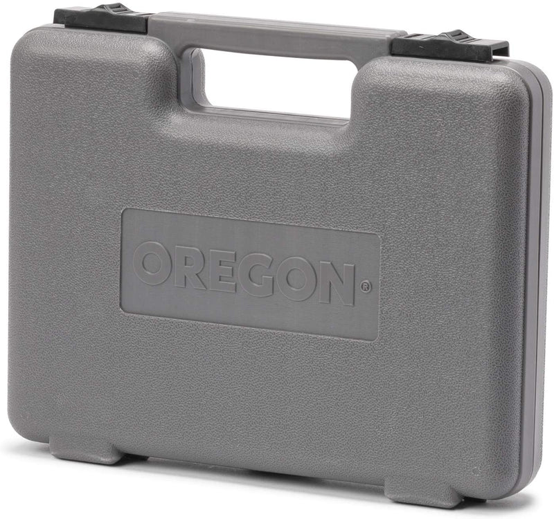Oregon Chainsaw Chain Sharpening Kit with Hard Case - Contains Files, Handles, Depth Gauge, Stump Vise, Felling Wedge, and More Accessories