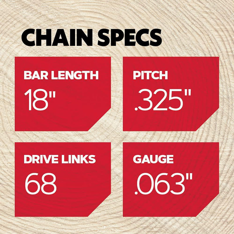 Oregon L68 ControlCut Chainsaw Chain for 18-Inch Bars, Fits Stihl, 68 Drive Links