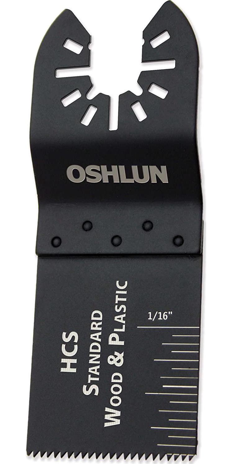 Oshlun MMC-0310 Standard HCS Oscillating Tool Blade with Quick-Fit Arbor for Standard and Quick Change Tools, 1-1/3-Inch, 10-Pack