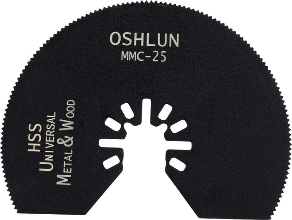 Oshlun MMC-2502 3-1/8 HSS Segment Universal Oscillating Tool Blade with Quick-Fit Arbor (2-Pack)