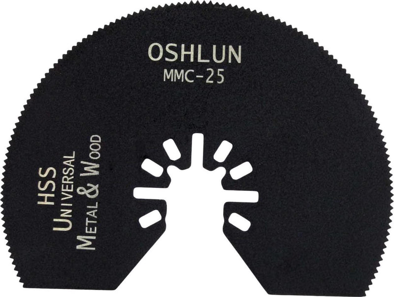 Oshlun MMC-2502 3-1/8 HSS Segment Universal Oscillating Tool Blade with Quick-Fit Arbor (2-Pack)