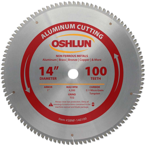 Oshlun SBFS-140066 14-Inch 66 Tooth Saw Blade with 1-Inch Arbor for Stainless Steel