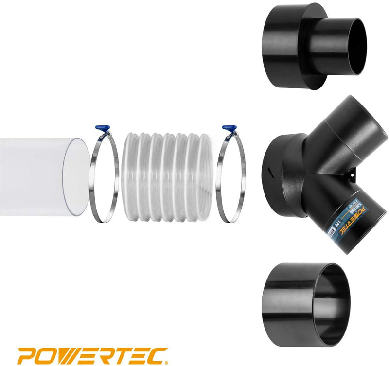 POWERTEC 70225 Right Hand Keyed Bridge Hose Clamps | 4 Easy Turn Thumb Screw Metal Clamp | Stainless Steel | 5-Pack