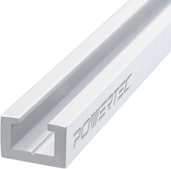 POWERTEC 71378 Heavy Duty 24 Aluminum T-Track | Specialized T Slot Track Mounting for 3/8 Hex Bolt and POWERTEC T Bolt ¼ -20 and 5/16 -18