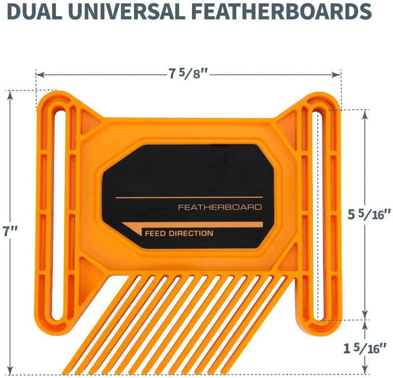 POWERTEC 71468 Universal Featherboards for Multi-Functional Woodworking w/Flex and Miter Lock System 1 Pack