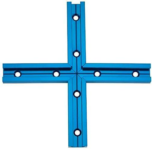 POWERTEC 71493 Double-Cut Profile Universal T-Track (24 inch) w/Intersection Kit and Wood Screws
