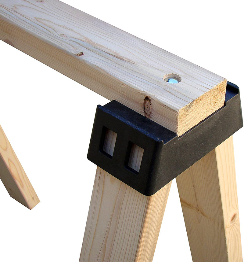 POWERTEC POWERTEC 71026 Plastic Sawhorse Brackets for Use with 2x4 Lumber | Kit Builds one Saw Horse, 2-Pack, 71026