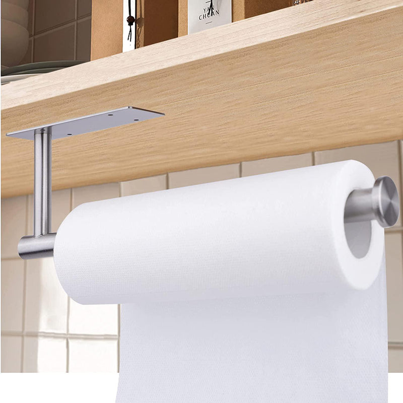 gmcozy Paper Towel Holder Under Cabinet Mount Self Adhesive Kitchen  Countertop Wall Mount Paper Towel Holders Rack With Screws For