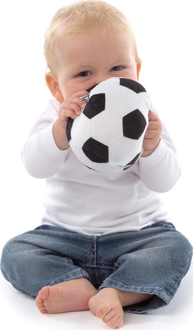 Playgro My First Soccer Ball Baby Toy, Black/White