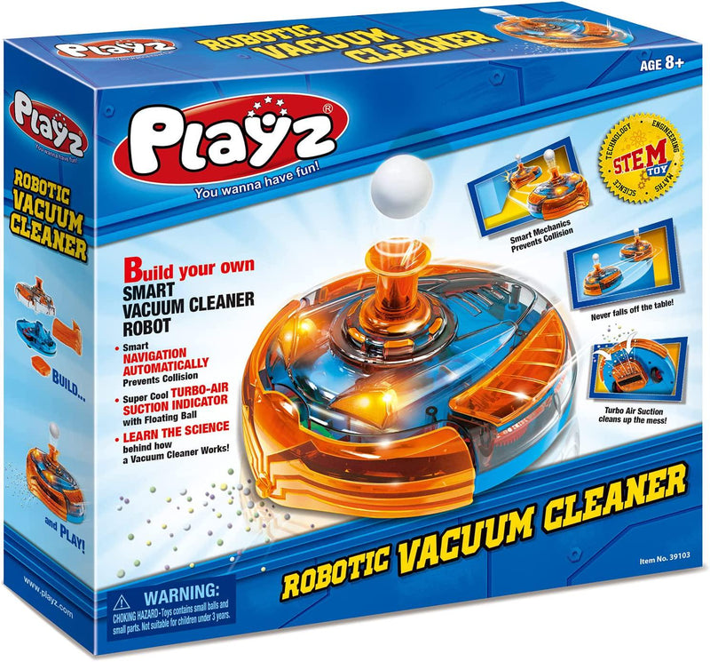 Playz Kids Robotic Vacuum Cleaner DIY Engineering STEM Toy