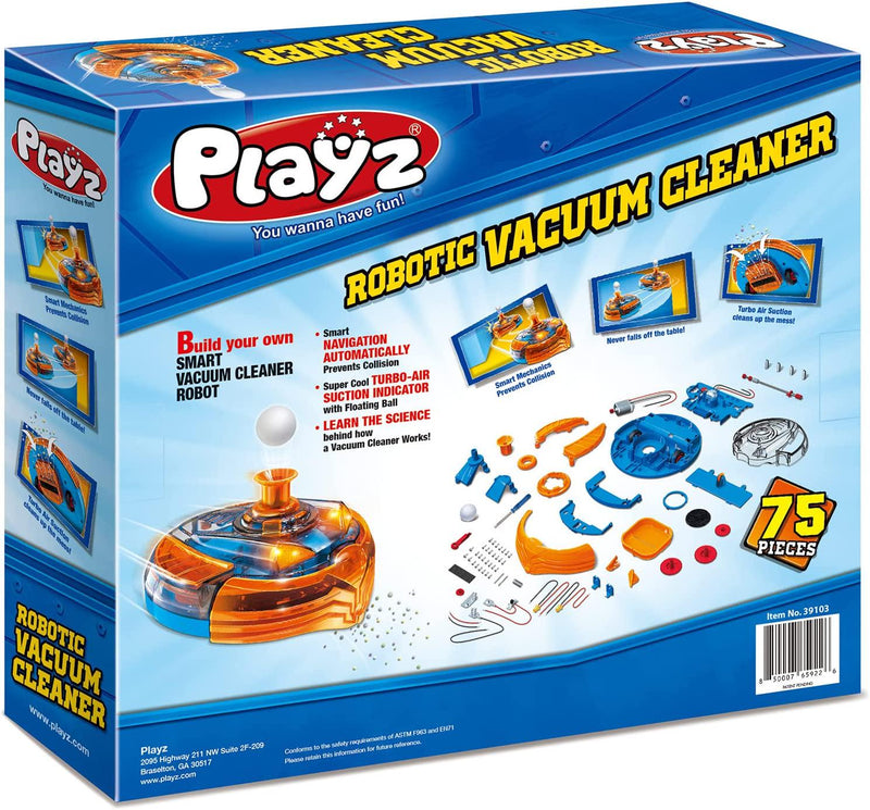 Playz Kids Robotic Vacuum Cleaner DIY Engineering STEM Toy