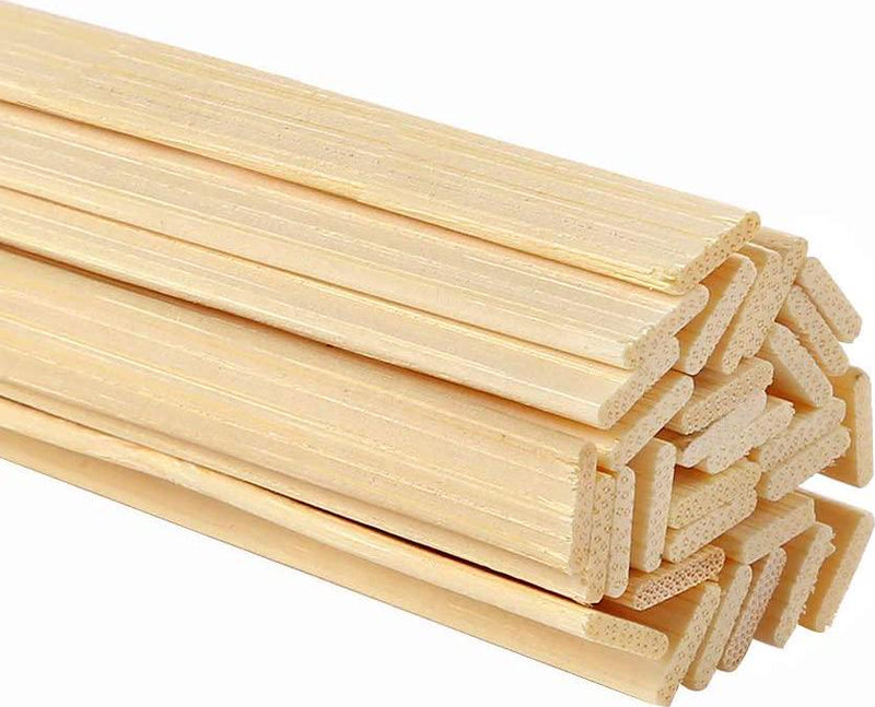 Pllieay 60 Pieces Bamboo Sticks Wooden Craft Sticks Extra Long Sticks for Crafting (15.7 Inches Length × 3/8 Inches Width)