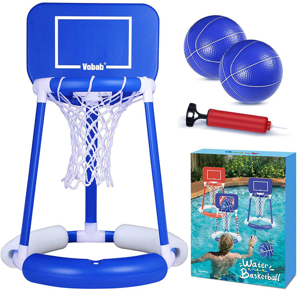 Pool Basketball Hoop with Board, Swimming Pool Basketball Hoop Game for Kids, Summer Inflatable Hoop Set Water Game for Pool Outdoor with 2 Balls and Pump, Basketball Hoop Pool Water Toys for Pool Party
