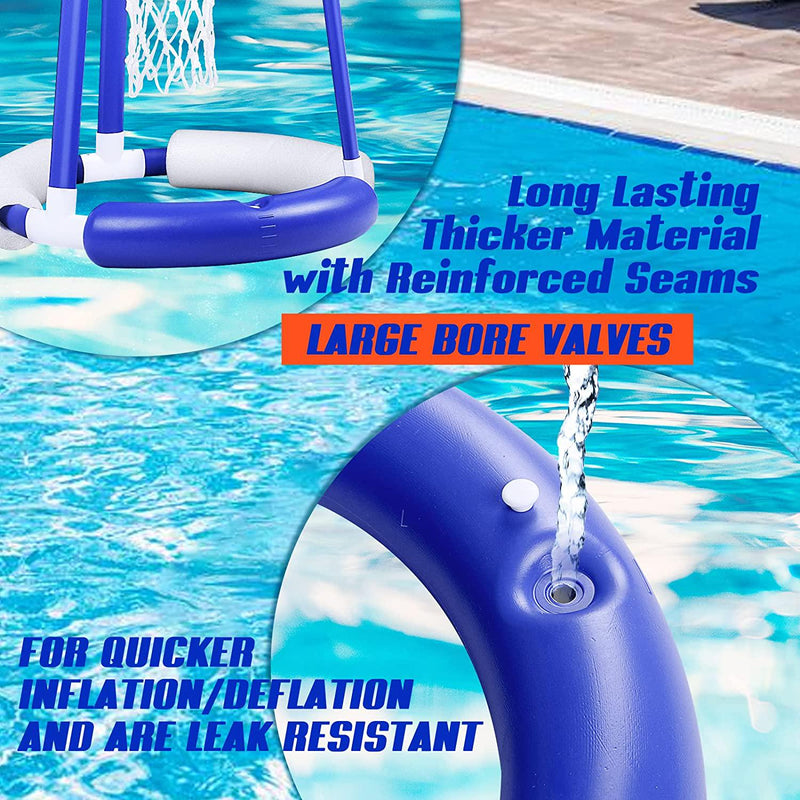 Pool Basketball Hoop with Board, Swimming Pool Basketball Hoop Game for Kids, Summer Inflatable Hoop Set Water Game for Pool Outdoor with 2 Balls and Pump, Basketball Hoop Pool Water Toys for Pool Party