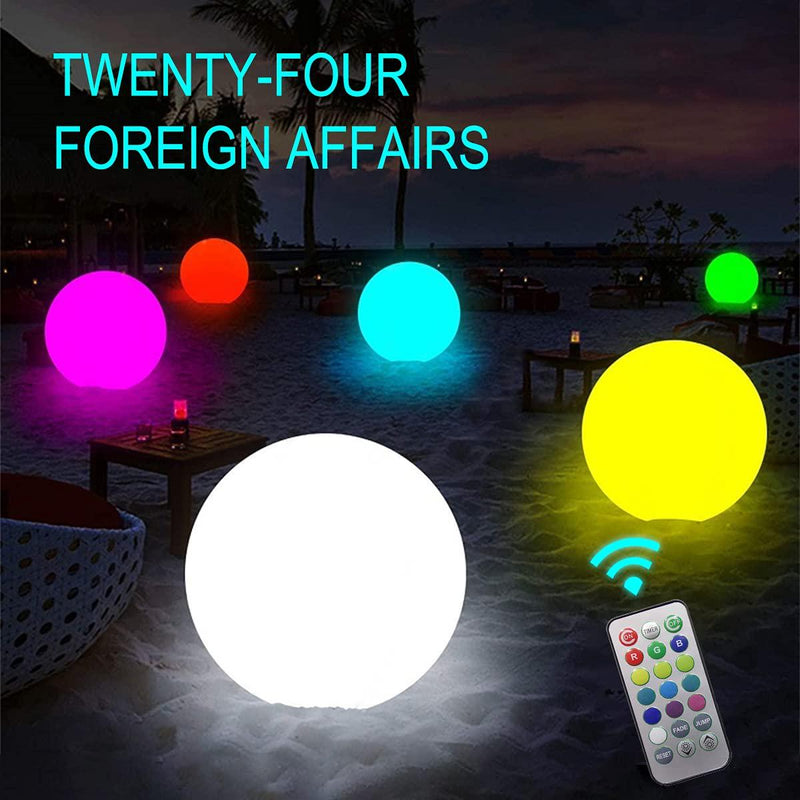 Pool Toys 16 Led Beach Ball with Remote Control, 13 Colors Changing Inflatable Light Up Glow Beach Party Ball, Waterproof Outdoor Pool Glow Party Games and Decorations Floating Lights Toy