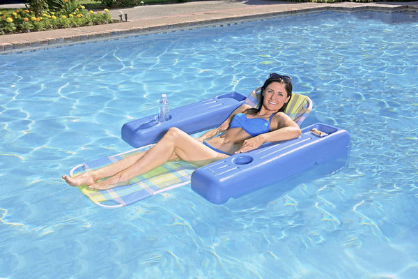 Poolmaster Swimming Pool Floating Chaise Lounge, Caribbean
