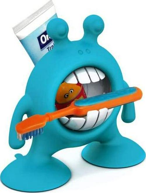 Prince Lionheart eyeSMILE Toothbrush and Toothpaste Holder, Berry Blue