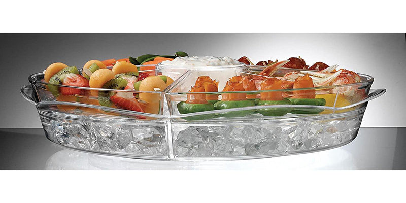 Prodyne Appetizers On Ice with Lids, 16 , Clear
