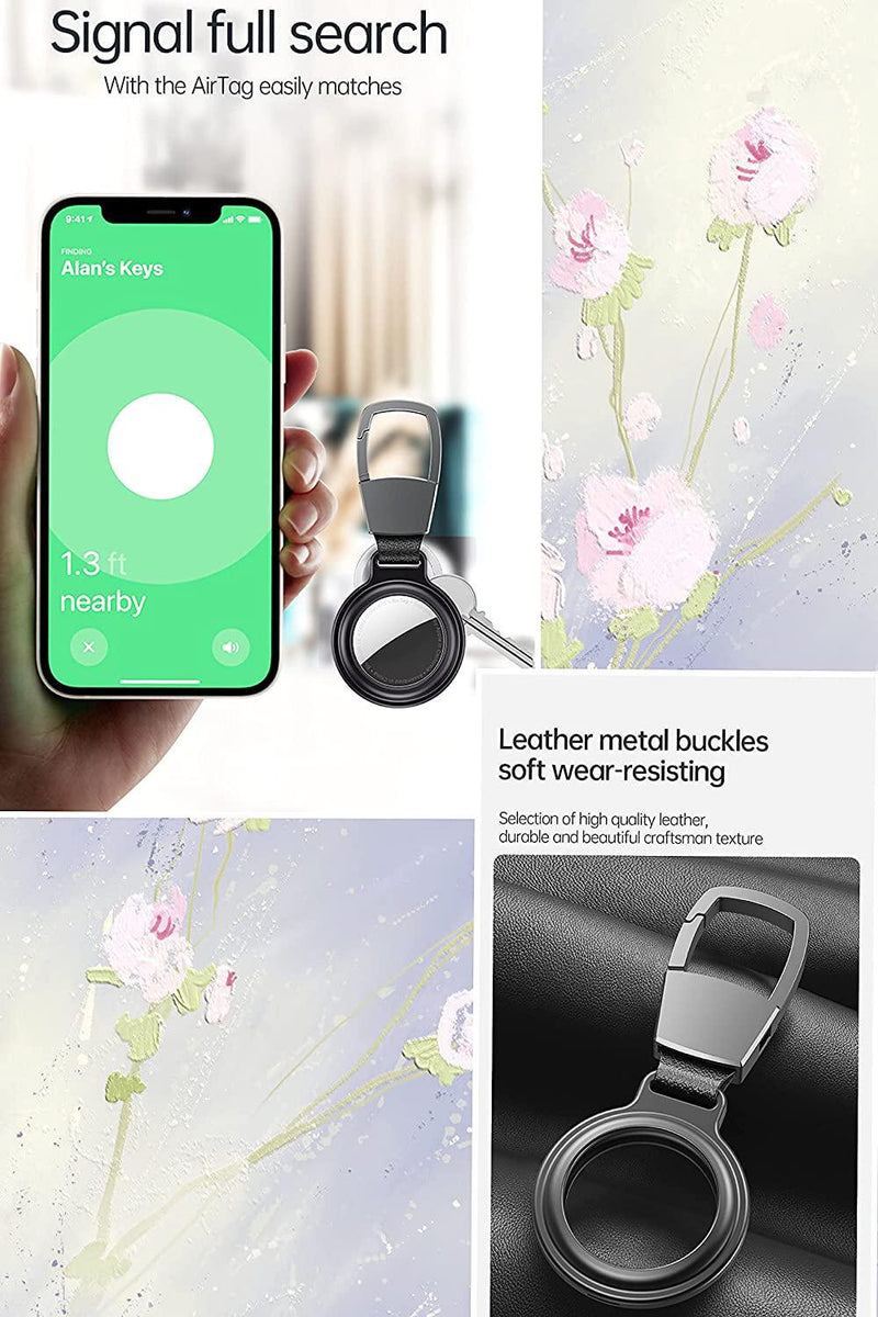 Magnetic Adsorption Cover For Apple Airtag Tracker Protective Sleeve Holder  For Air Tag Locator Keychain Protector