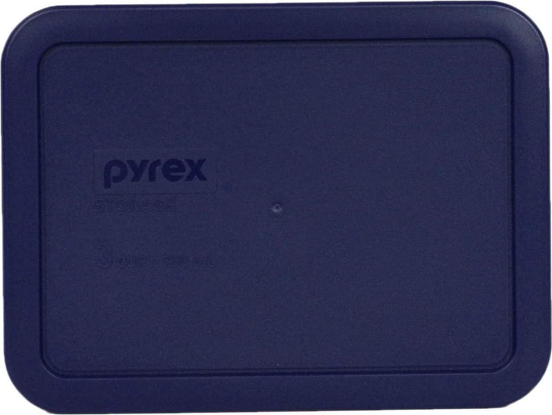 Pyrex (2) 7200-PC 2 Cup, (1) 7201-PC 4 Cup, (1) 7210-PC 3 Cup, and (1) 7211-PC 6 Cup Blue Plastic Storage Lids