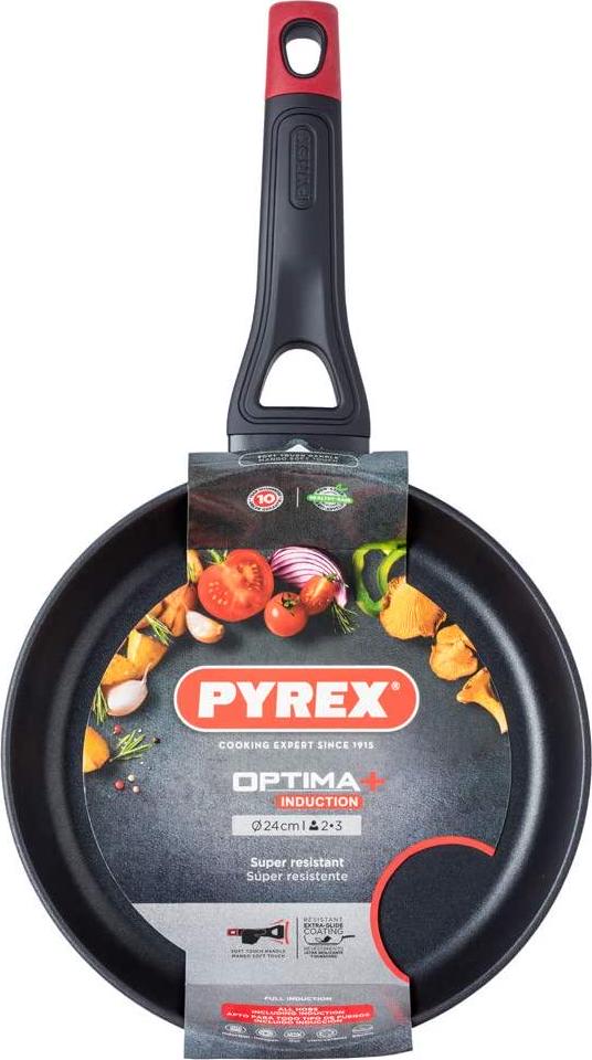 Pyrex 4937812 Optima+ Induction Non-Stick Frypan, 24cm, Black (Minimum order quantity :2)
