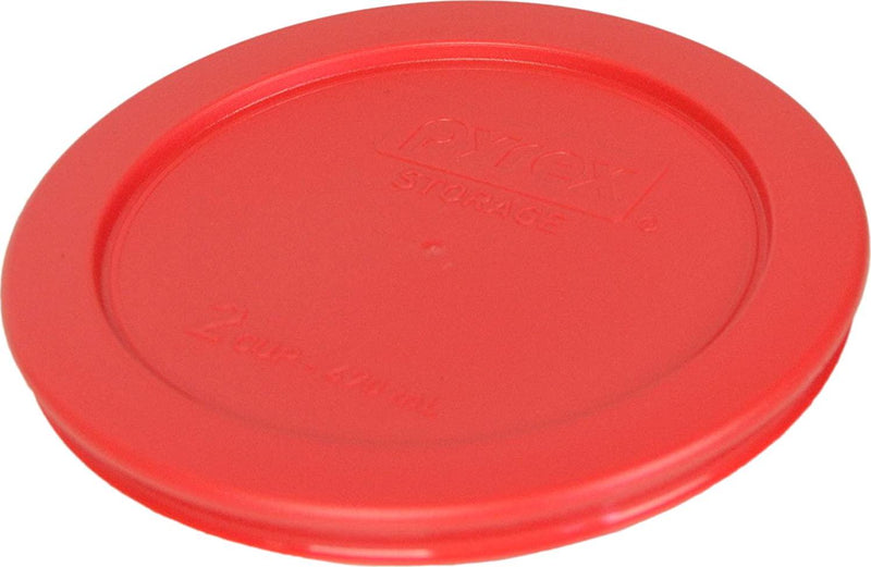 Pyrex 7200-PC 2 Cup Red Round Plastic Food Storage Lid - 3 Pack