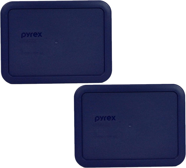 Pyrex 7210-PC Rectangle Dark Blue 3 Cup Storage Lid for Glass Dish (2, Dark Blue)