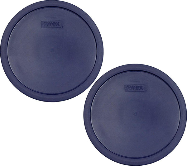 Pyrex 7403-PC 10 Cup Blue Round Plastic Storage Lid - 2 Pack (For SCULPTURED Mixing Bowl ONLY)