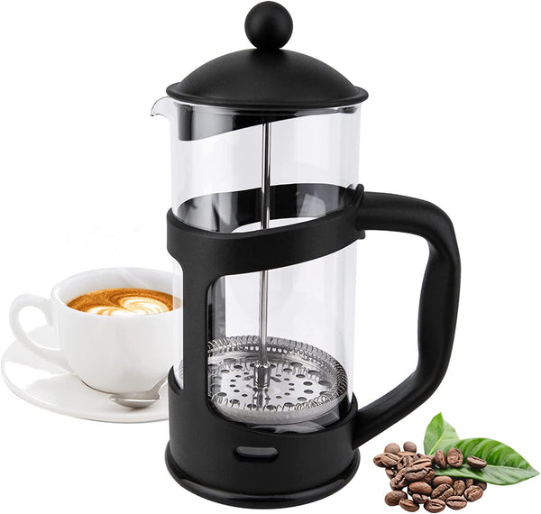RAINBEAN French Press Coffee Maker 8 Cups, Cafetiere Coffee Press, Perfect for Coffee Lover Gifts Morning Coffee, Maximum Flavor Coffee Brewer with Stainless Steel Filter, 34 oz/1 000ML - Black