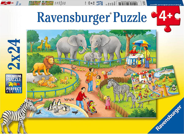 Ravensburger 7813 A Day at The Zoo Puzzle 2x24pc