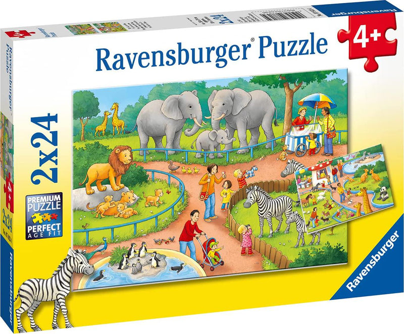 Ravensburger 7813 A Day at The Zoo Puzzle 2x24pc