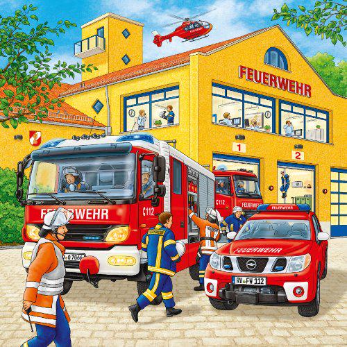 Ravensburger 94011 Fire Brigade Run Puzzle 3x49pc,Children's Puzzles