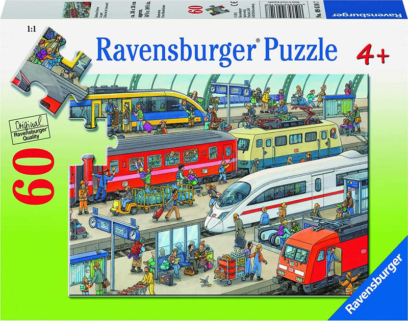 Ravensburger 9610 Railway Station Puzzle 60pc,Children's Puzzles