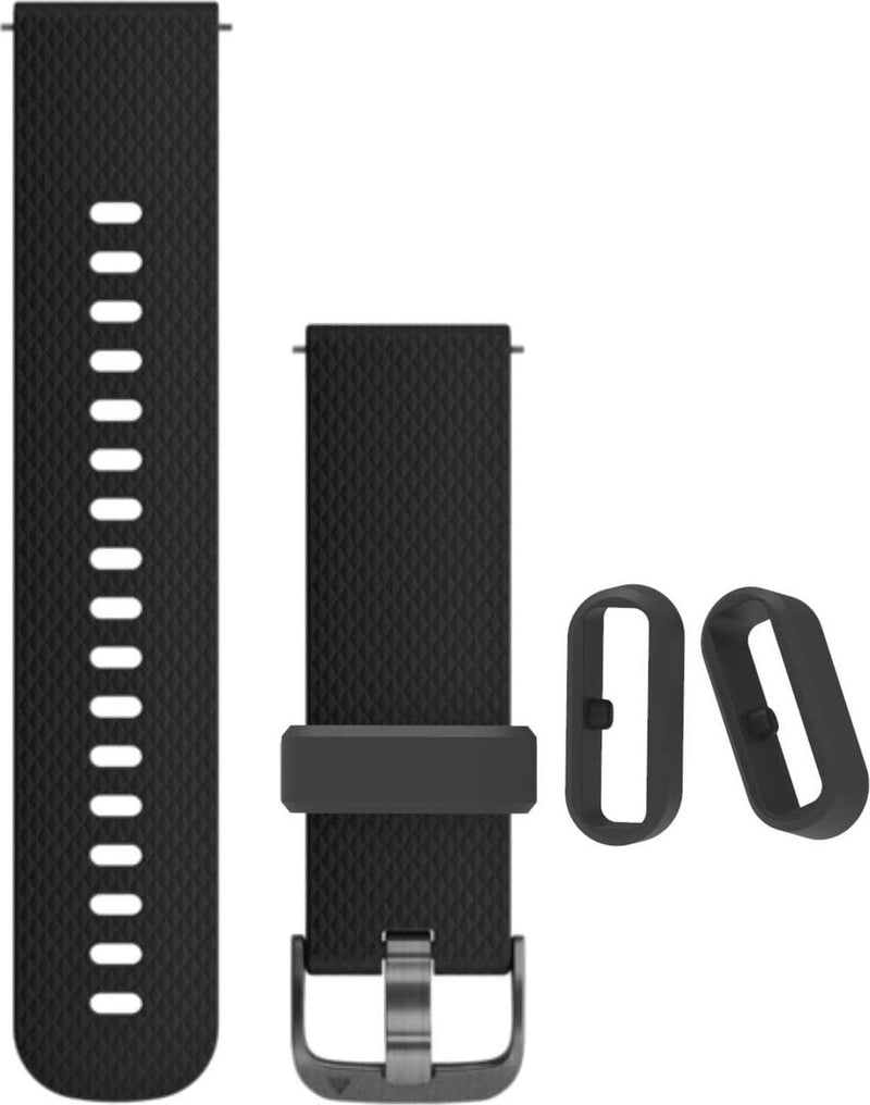  Fastener Rings for Fitbit Versa Versa 2 Versa 3 Versa 4 Versa  SE Versa Lite Sense Bands 6-PACK Security Loop Holder Keeper Retainer Fixed  Non-Slip Silicon Loops for Versa Smartwatch,Black 