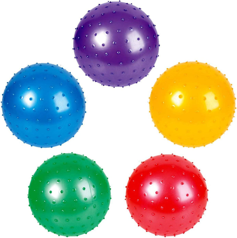 Rhode Island Novelty 7 Inch Knobby Balls Assorted Colors 5 Pack