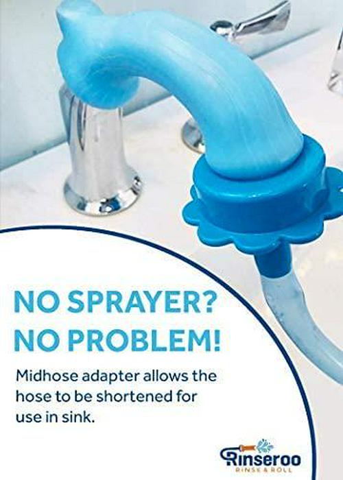 Rinseroo Tub Faucet Hose and Sprayer: Slips On to Tub Spout for Hair  Washing, Baby or Dog Bath. Bathtub Faucet Showerhead Attachment. Shower  Adapter for Tub Faucet. Fits All Tub Spouts Up