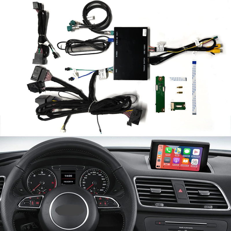  Road Top Wireless Carplay Android Auto for Audi A3 2013-2018  Year, Carplay Retrofit Kit Decoder, Support Siri Mirror Link, Reverse  Camera, Navigation : Electronics