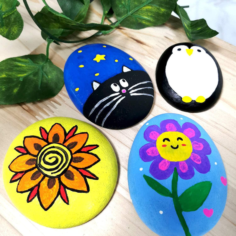 Rock Painting Kit for Kids - Arts and Crafts for Girls & Boys Ages 6-12 -  Craft Kits Art Set - Supplies for Painting Rocks - Best Tween Paint Gift
