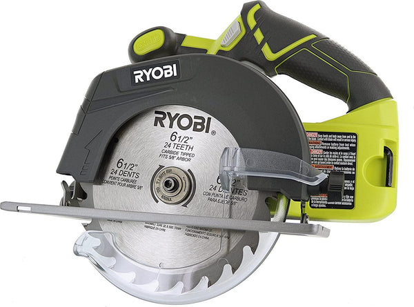 Ryobi P507 One+ 18V Lithium Ion Cordless 6 1/2 Inch 4,700 RPM Circular Saw w/ Blade (Battery Not Included, Power Tool Only)