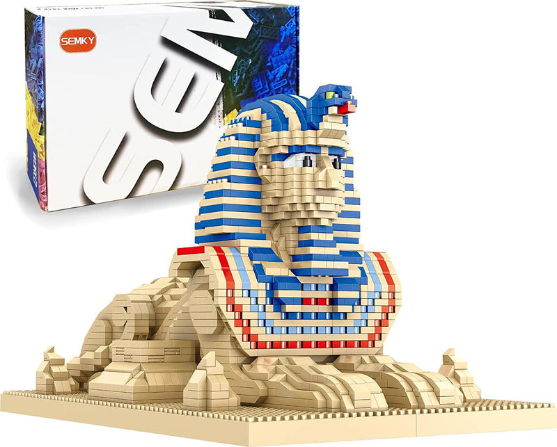 SEMKY Micro Mini Blocks Pharaoh s Sphinx Famous Landmark Model Set,(2732Pieces) -Building and Architecture Toys Gifts for Kid and Adult