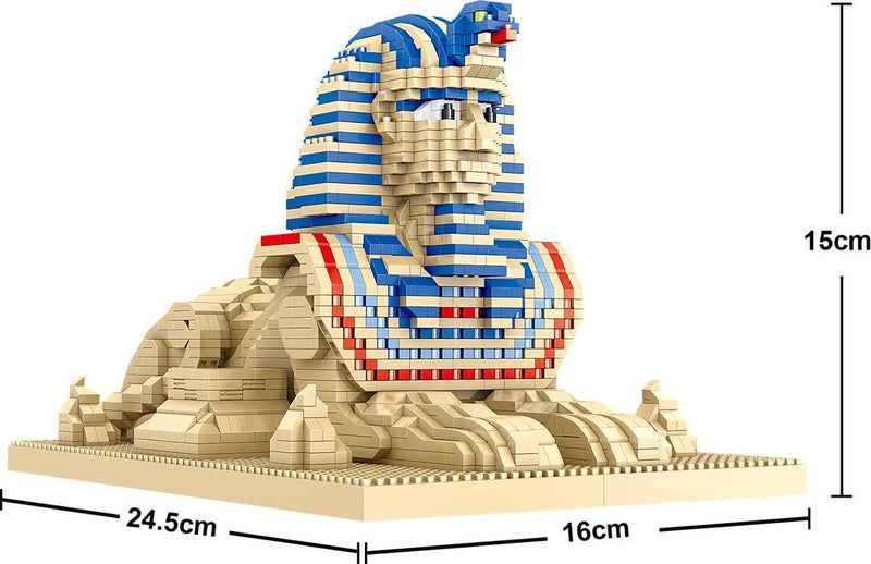 SEMKY Micro Mini Blocks Pharaoh s Sphinx Famous Landmark Model Set,(2732Pieces) -Building and Architecture Toys Gifts for Kid and Adult